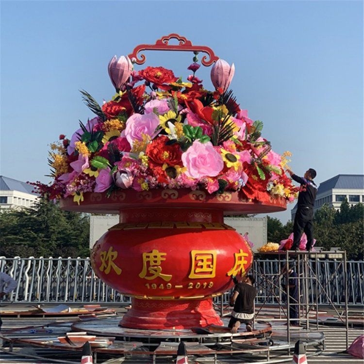 園林景觀小品花籃雕塑生產(chǎn)，水景雕塑，各類廣場花籃雕塑定制