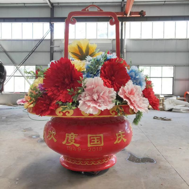 鋼結(jié)構(gòu)花籃雕塑選用，廣場雕塑，廣場花籃雕塑異型選用