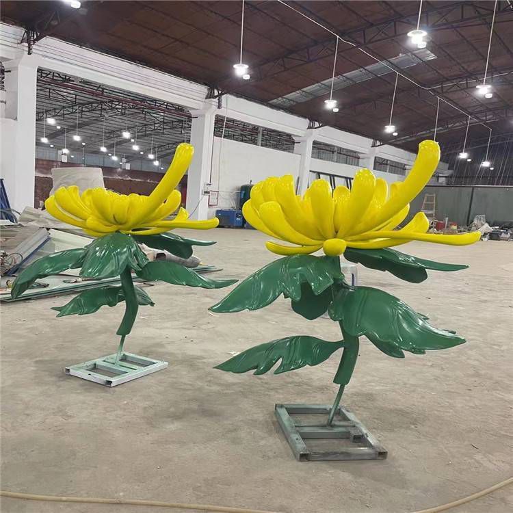 現(xiàn)代菊花雕塑定制，中式工藝，菊花雕塑造型優(yōu)價