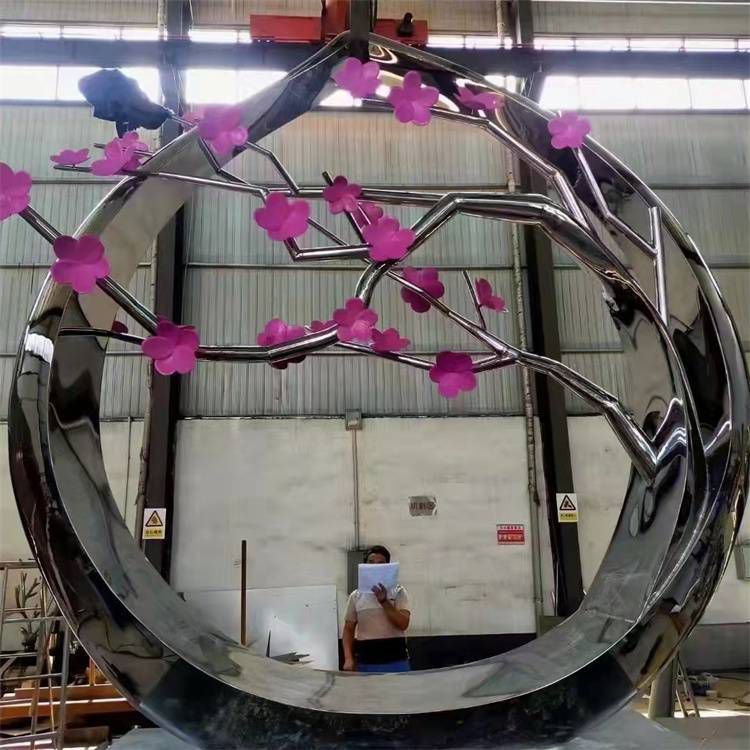 梅花雕塑定價(jià)，街頭雕塑，烤漆梅花雕塑定價(jià)