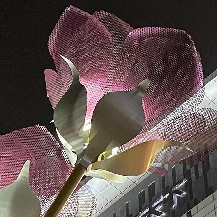 金屬紫丁香雕塑制造商，鋼管組合，公共紫丁香雕塑優(yōu)選