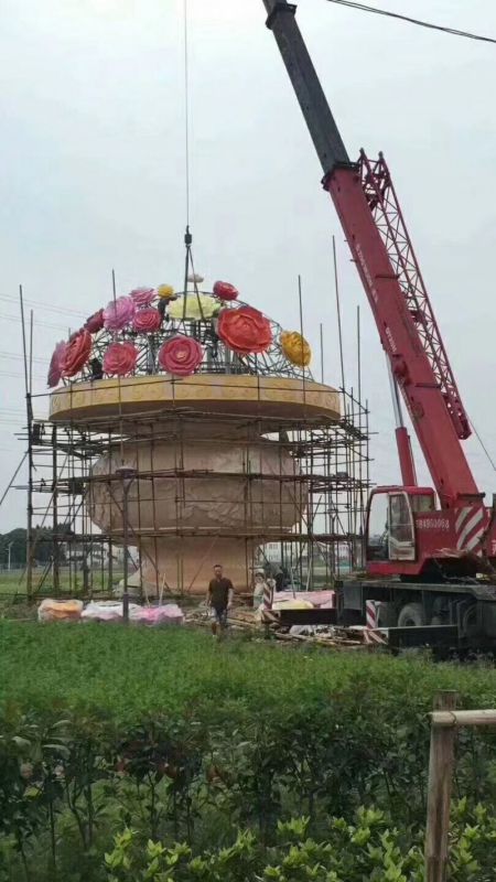大型花籃雕塑預定，戶外雕塑，旅游區(qū)花籃雕塑特供