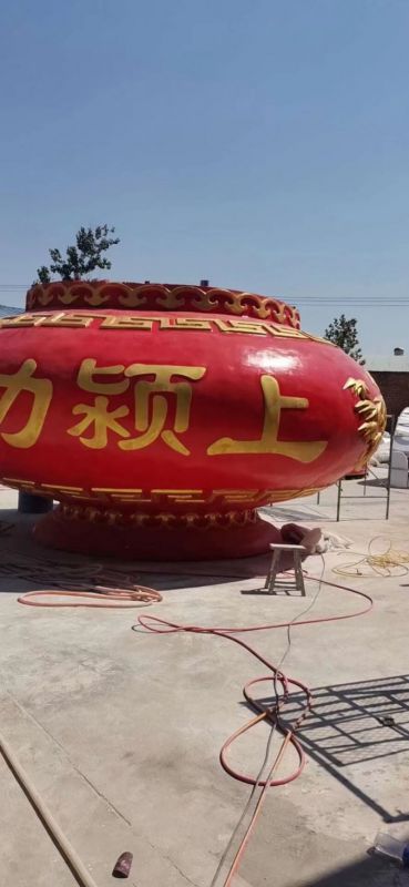 花籃雕塑訂做供需，景區(qū)雕塑，烤漆玻璃鋼花籃雕塑定價(jià)